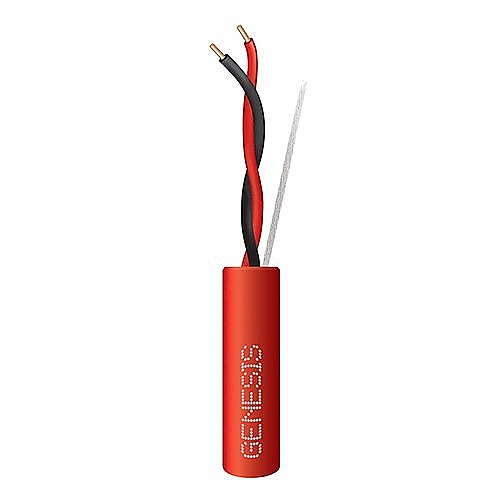 Genesis 55021004 16/1 Pair Solid Fire Alarm Cable, NYC Local Law 39, 1000' (304.8m), Reel, Red