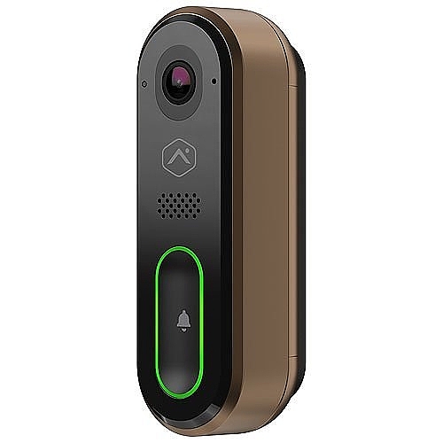 Alarm.com ADC-VDB770-BZ Design Studio Series Touchless Video Doorbell Camera with Expansive 150° Vertical FOV, Two-Way Audio, Full HD, HDR and IR Night Vision, Bronze