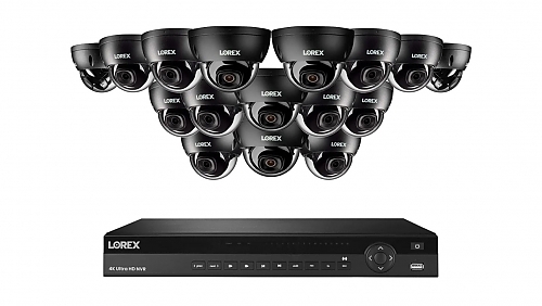 Lorex Elite Series NVR with A15 (Aurora Series) IP Dome Cameras - 4K 16-Channel 4TB Wired System