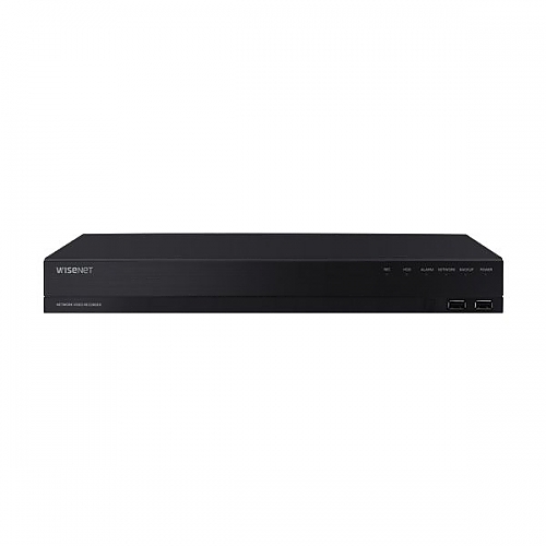 Hanwha Wisenet A series 4K NDAA Compliant 16-Channel IP Network Video Recorder with 2 SATA Hard Drive Bays