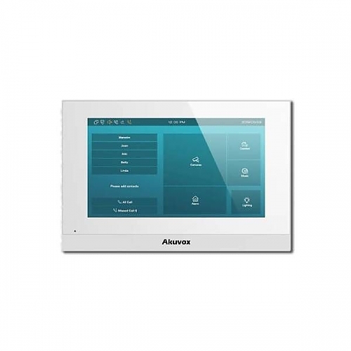 Akuvox Indoor Monitor With Built-in Wi-Fi, Bluetooth, and a 7" LCD Touch Screen