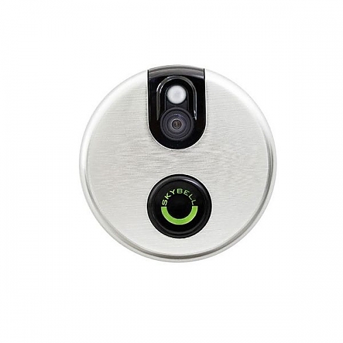 Alarm.com Wi-Fi Doorbell Camera | SkyBell HD (Satin Nickel)