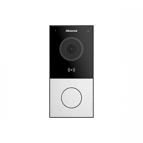 Akuvox Slim Doorphone Intercom and Proximity Card Reader with Bluetooth, Wi-Fi, and a Built-In 2MP Camera