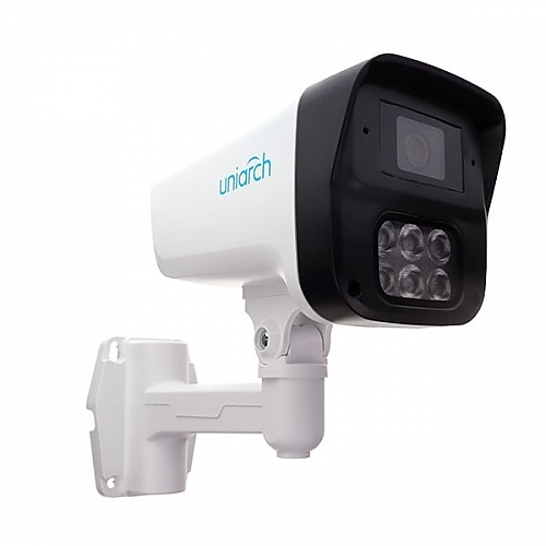 Uniarch by Uniview 3MP Long-Range 24/7 Color Dual Light NDAA-Compliant Weatherproof Bullet IP Security Camera with a 4mm Fixed Lens and a Built-In Microphone