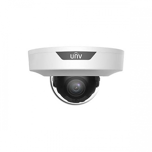 UNV Pigtail-Free Indoor NDAA-Compliant 4MP Mini Dome IP Security Camera with a 2.8mm Fixed Lens, LightHunter Illumination, and a Built-In Mic