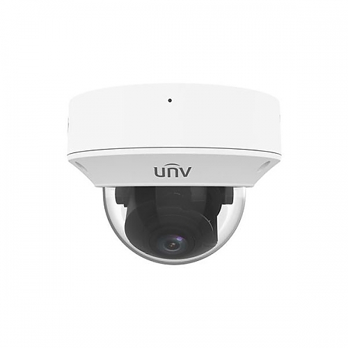 UNV 4K UltraHD (8MP) Prime I NDAA Compliant Weatherproof Vandal Dome IP Security Camera with a 2.8-12mm Motorized Zoom Lens, Deep AI Human & Vehicle Detection, LightHunter Illumination Technology, and a Built-In Microphone