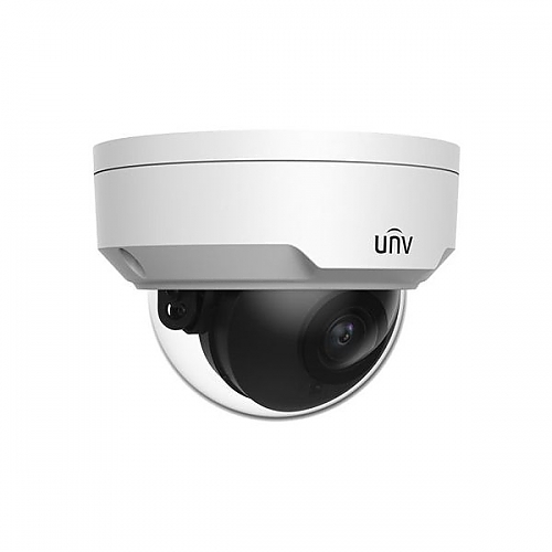 UNV FullHD 1080p (2MP) Prime I NDAA Compliant Weatherproof Vandal Dome IP Security Camera with a 2.8mm Fixed Lens and LightHunter Illumination Technology