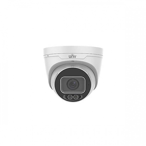UNV 4K UltraHD ColorHunter 24/7 Color Weatherproof Turret IP Security Camera with a 4mm Fixed Lens and a Built-In Mic