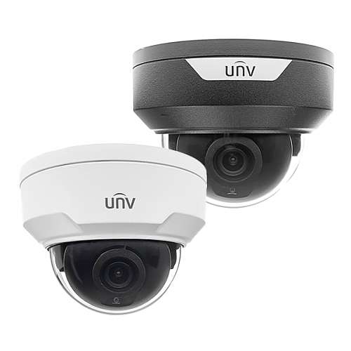 UNV 4MP Easystar NDAA-Compliant Weatherproof Vandal-Resistant Dome IP Security Camera with a 2.8mm Fixed Lens