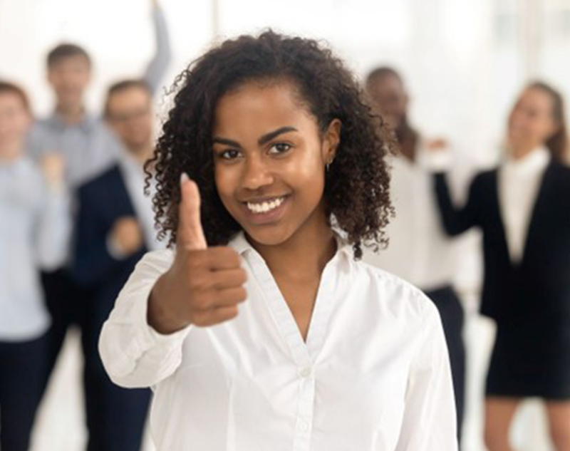 Woman Giving A Thumbs Up